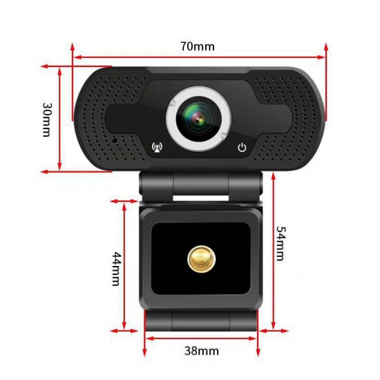 HD Webcam Wired 1080P with Microphone PC Laptop Desktop USB Webcams Pro Streaming Computer Camera