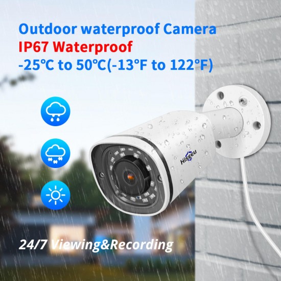 4K 8MP POE IP Camera Metal Waterproof Audio CCTV Camera Card Slot Motion Detect ONVIF H.265