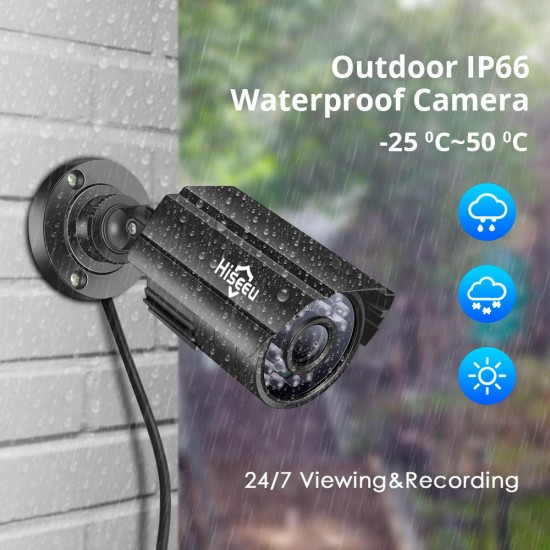 AHBB15 5MP Wired Security Camera Weatherproof CMOS 3.6mm Lens with IR Cut Night Vision CCTV PAL System