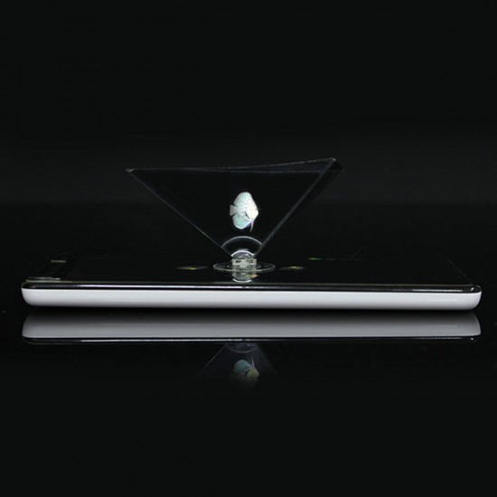 3D Holographic Projector Auxiliary Tool Pyramid DIY Creative Gifts For 3.5 to 6.0 Inches Smartphone