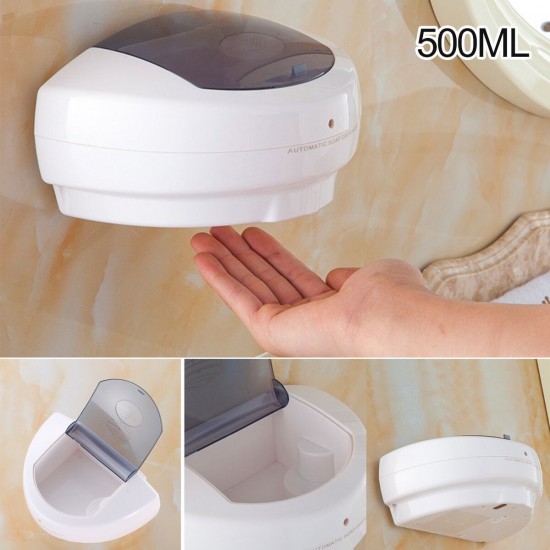 500mL Infrared Sensitive Automatic Wall-mounted Hand Washing Soap Dispenser Household Kitchen Washroom Office Cleaning Supplies