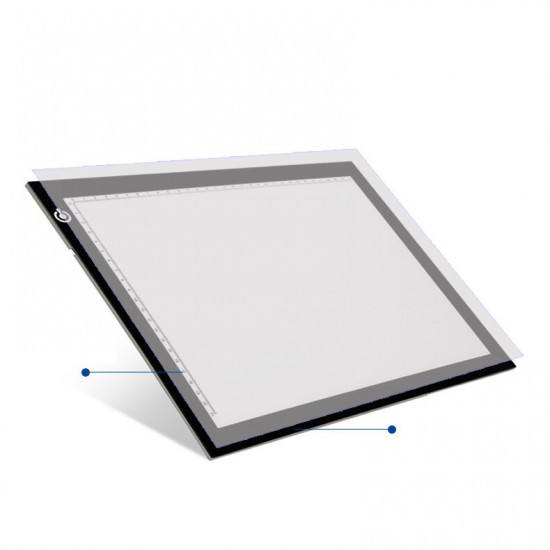 5mm Slim 3 Modes Lightning Adjusted A4 USB LED Adjustable Illuminated Tracing Light Box Drawing Board Pad Table with Scale