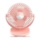 720° Portable Clip LED Light USB Mini Fan Rechargeable 2000mAh Cooler Desktop Home Super Mute Small Air Fans