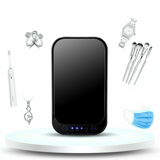 A01 Multifunction Double UV Phone Watch Disinfection Sterilizer Box Face Mask Jewelry Phones Cleaner with Aromatherapy