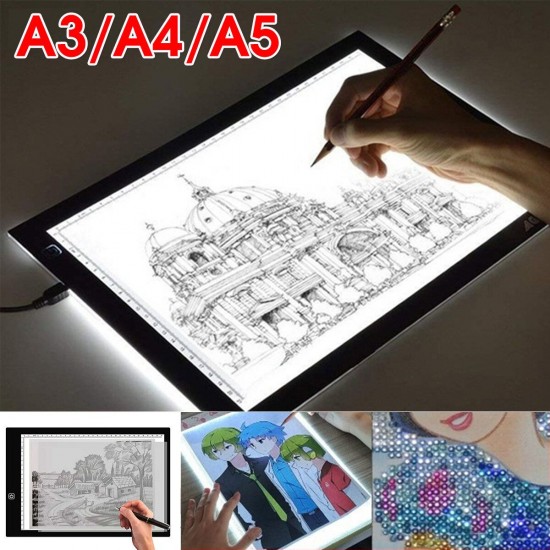 A3 A4 A5 LED Light Box Tracing Drawing Board Art Design Pad Slim Lightbox USB Projector A3 A4 A5 LED Light Box Tracing Drawing Board Art Design Pad Slim Lightbox USB Projector