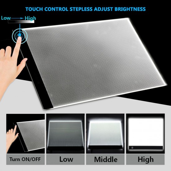 A4 LED Light Box Board Pad Art Craft Drawing Adjustable Tracing Tattoo Sketch A4 LED Light Box Board Pad Art Craft Drawing Adjustable Tracing Tattoo Sketch