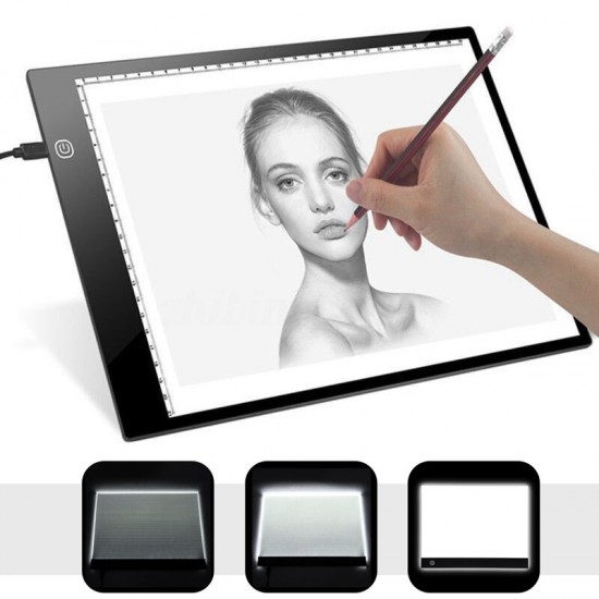 A4 LED Light Box Board Pad Art Craft Drawing Adjustable Tracing Tattoo Sketch A4 LED Light Box Board Pad Art Craft Drawing Adjustable Tracing Tattoo Sketch