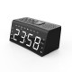 AM /FM LED Mirror Digital Alarm Clock Night Light Thermometer USB Bedside Clock