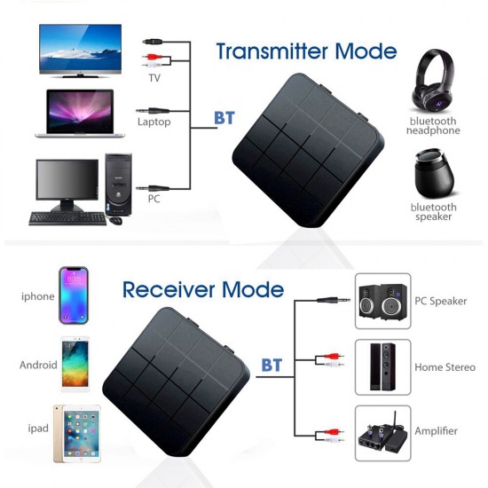 B32 2-In-1 bluetooth 5.0 3.5mm Jack AUX to RCA Audio Stereo Adapter Receiver Transmitter Converter for TV Laptop Stereo Headphone Speaker B32 2-In-1 bluetooth 5.0 3.5mm Jack AUX to RCA Audio Stereo Adapter Receiver Transmitter Converter for TV Laptop Stereo Headphone Speaker