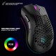 BM600 2.4GHz Wireless Gaming Mouse USB Rechargeable 1600DPI Adjustable RGB Backlit Hollow Out Honeycomb Office Gamer Mice