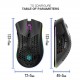 BM600 2.4GHz Wireless Gaming Mouse USB Rechargeable 1600DPI Adjustable RGB Backlit Hollow Out Honeycomb Office Gamer Mice