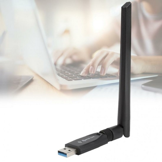 1200M Dual-band Driver-Free USB 3.0 Wireless 5.8G/2.4G AC Network Card WIFI Receiver for WindowsXP/Win7/Vista/Win8/Win10