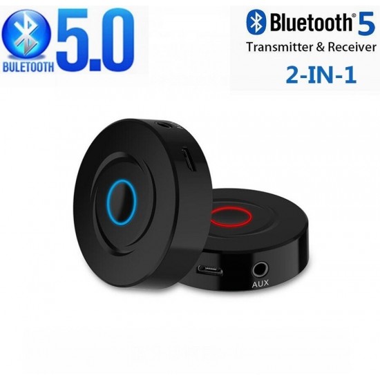 2 In 1 bluetooth 5.0 Receiver Transmitte RCA 3.5mm AUX Jack Stereo Music Audio Wireless Adapter for Car TV PC Speaker Headphone
