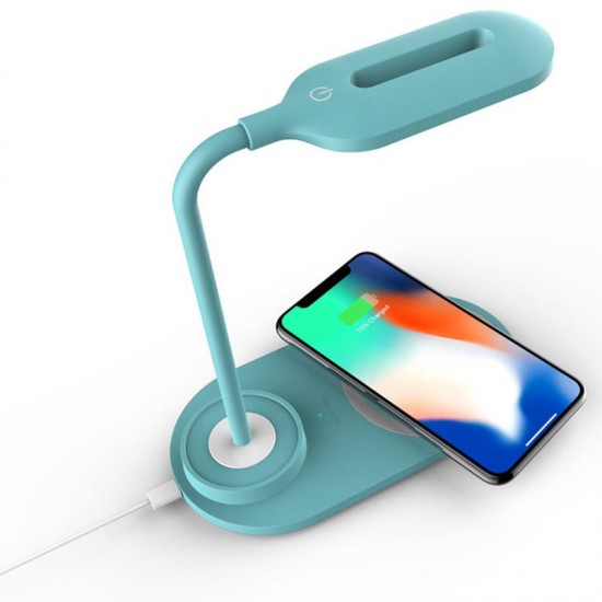 2 in 1 Multi-Function Table Lamp Home Lighting Fast Charging Wireless Charger 10W Power 3 Colors QI-compliant for iPhone11 Pro XR X 2 in 1 Multi-Function Table Lamp Home Lighting Fast Charging Wireless Charger 10W Power 3 Colors QI-compliant for iPhone11 Pro XR X