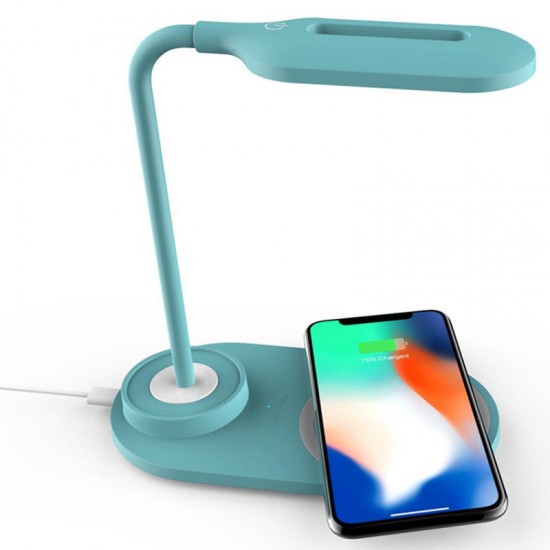 2 in 1 Multi-Function Table Lamp Home Lighting Fast Charging Wireless Charger 10W Power 3 Colors QI-compliant for iPhone11 Pro XR X