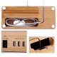 3 USB Port Bamboo Wood Charging Dock Station Phone Holder for 38mm and 42mm Smartphone 3 USB Port Bamboo Wood Charging Dock Station Phone Holder for 38mm and 42mm Smartphone