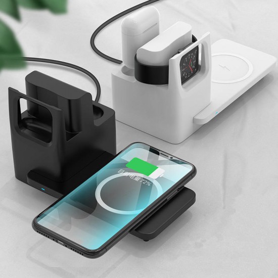 3 in 1 Wireless Charger Multifunctional Wireless Charger Combo for iPhone Watch for Airpod Charging Station 3 in 1 Wireless Charger Multifunctional Wireless Charger Combo for iPhone Watch for Airpod Charging Station