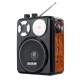 3.5mm AUX Full Band High Sensitivity FM AM Radio U Disk TF SD Portable Player With Flashlight Rechargeable