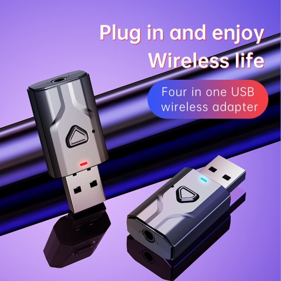4 in 1 3.5mm Jack bluetooth 5.0 Receiver Transmitter Stereo Wireless Audio Adapter for bluetooth Speakers TVS Cars 4 in 1 3.5mm Jack bluetooth 5.0 Receiver Transmitter Stereo Wireless Audio Adapter for bluetooth Speakers TVS Cars
