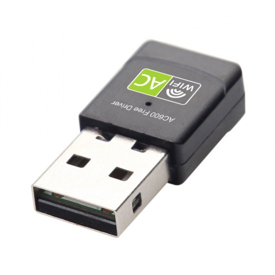 600Mbps USB Wireless Network Card WiFi Adapter Dual Band 2.4G/5G Wi-Fi Dongle For Desktop Laptop PC 600Mbps USB Wireless Network Card WiFi Adapter Dual Band 2.4G/5G Wi-Fi Dongle For Desktop Laptop PC