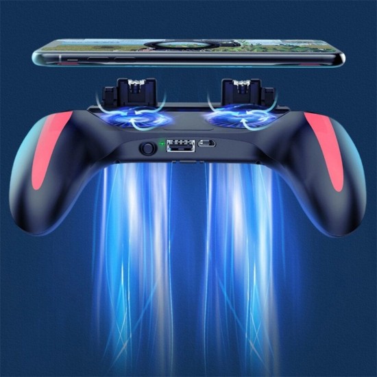 H10 Gamepad for Controller Double Cool Fan 5000mAh Power Bank Game Controller Joystick For 4.7-6.5 inches Smartphones