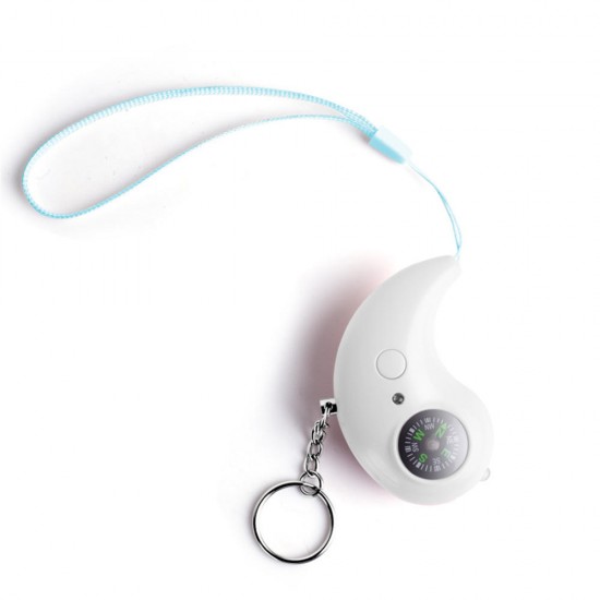 LED Light 130db Security Protect Alertersonal Emergency Anti-wolf Alarm Loud Compass Keychain
