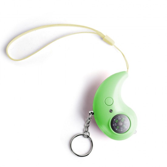 LED Light 130db Security Protect Alertersonal Emergency Anti-wolf Alarm Loud Compass Keychain