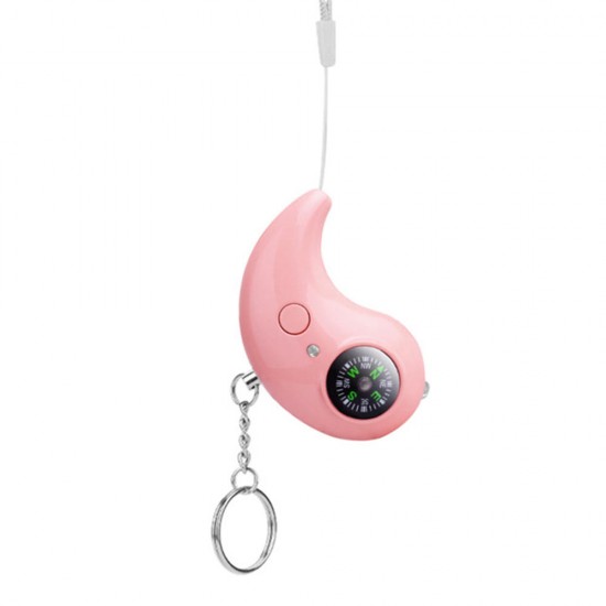 LED Light 130db Security Protect Alertersonal Emergency Anti-wolf Alarm Loud Compass Keychain