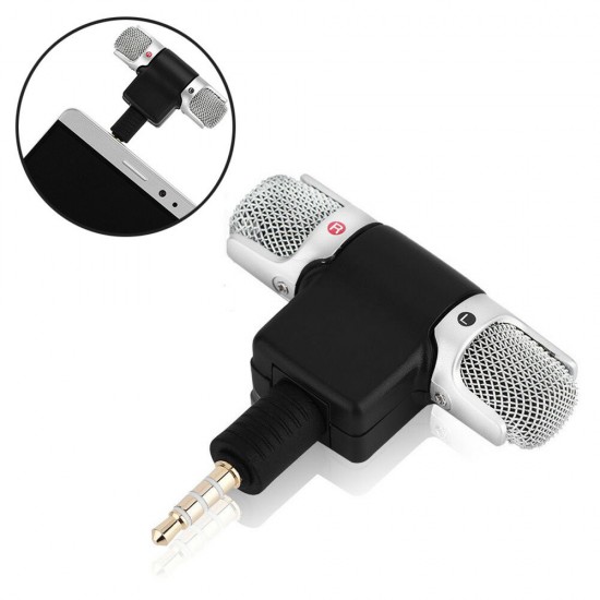 Microphone Wireless Mini Studio Microphone Guitar Sound Preamp Left Right Channel Stereo Recording