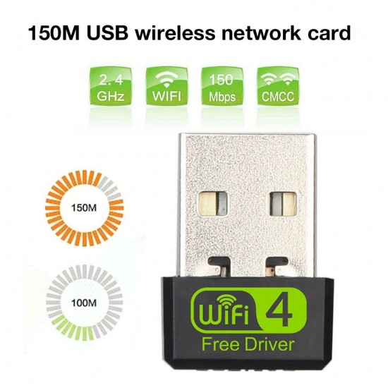 Mini 150Mbps Network Card Driver Free USB WiFi Signal Receiver Adapter For Desktop Laptop PC