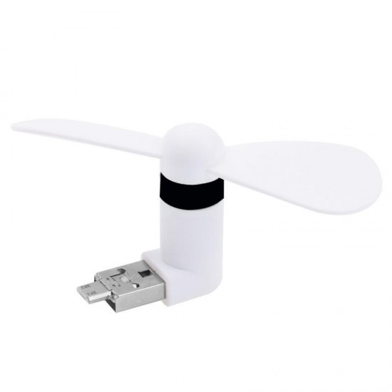 Mini USB Fan Portable Super Mute Micro USB Type-C Cooling Fan for Mobile Phone
