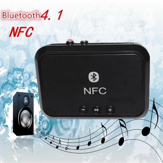 NFC-enabled bluetooth V4.1 Audio Transmitter Receiver 3.5mm Aux 2RCA Wireless Audio Adapter For Car TV PC Speaker