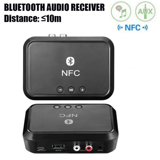 NFC-enabled bluetooth V4.1 Audio Transmitter Receiver 3.5mm Aux 2RCA Wireless Audio Adapter For Car TV PC Speaker NFC-enabled bluetooth V4.1 Audio Transmitter Receiver 3.5mm Aux 2RCA Wireless Audio Adapter For Car TV PC Speaker
