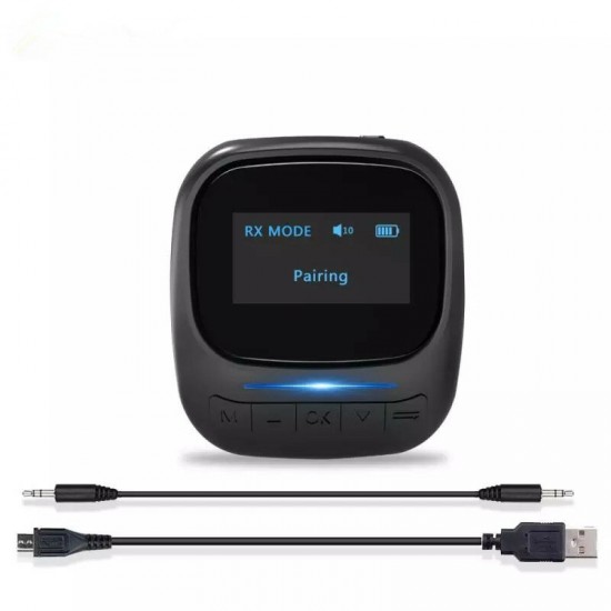 OLED Display bluetooth 5.0 Audio Transmitter Receiver 3.5mm AUX Jack RCA Wireless Adapter for TV Car PC Headphone
