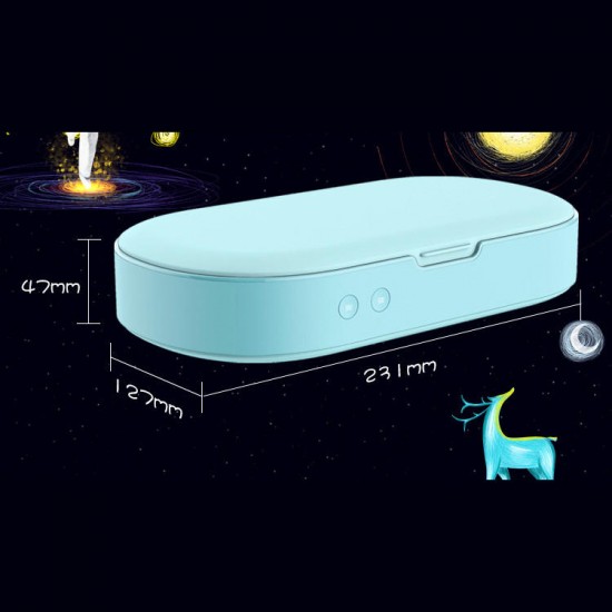 Qc3.0 UV Disinfection Box Portable Smart Wireless Charger Mobile Phone Mask Glasses Sterilizer