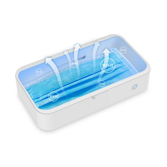 Qc3.0 UV Disinfection Box Portable Smart Wireless Charger Mobile Phone Mask Glasses Sterilizer