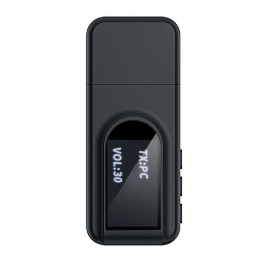 USB bluetooth 5.0 Transmitter Receiver 3.5mm AUX Jack LCD Display Wireless Adapter For TV Stereo Speaker Earphone USB bluetooth 5.0 Transmitter Receiver 3.5mm AUX Jack LCD Display Wireless Adapter For TV Stereo Speaker Earphone