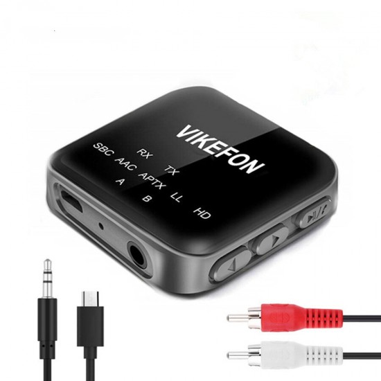 bluetooth 5.0 Audio Receiver Transmitter RCA 3.5mm Jack AUX Wireless Adapter with MiC for TV Car PC