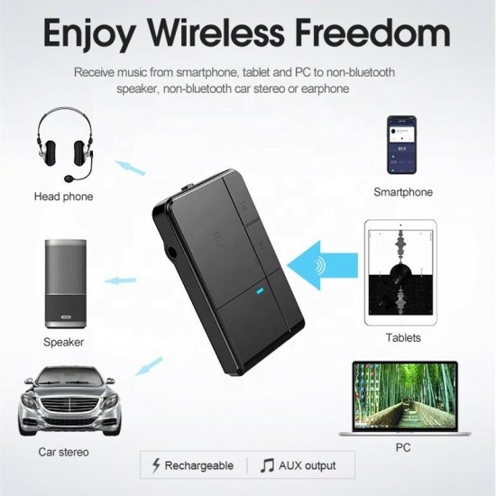 bluetooth 5.0 Receiver 3.5mm Jack AUX for MP3 Music Car Kit Mic Handsfree Wireless Adapter Speaker bluetooth 5.0 Receiver 3.5mm Jack AUX for MP3 Music Car Kit Mic Handsfree Wireless Adapter Speaker
