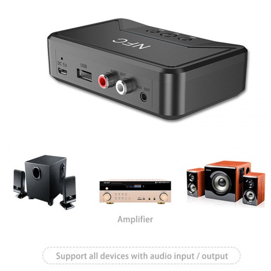 bluetooth 5.0 Receiver Smart NFC A2DP RCA AUX 3.5MM Jack Wireless Adapter for Headphone Speaker Adapter bluetooth 5.0 Receiver Smart NFC A2DP RCA AUX 3.5MM Jack Wireless Adapter for Headphone Speaker Adapter
