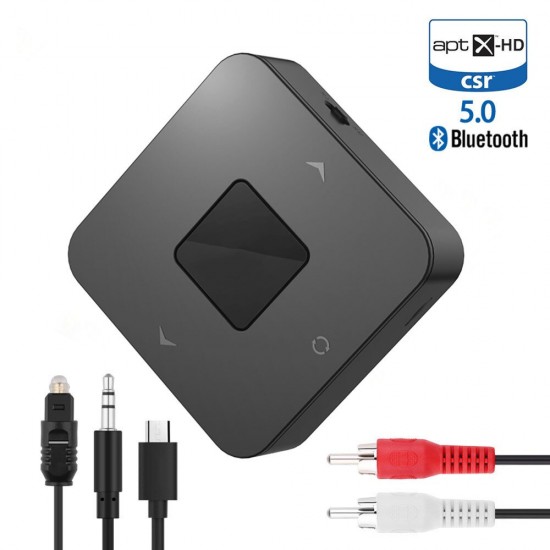 bluetooth 5.0 Receiver Transmitter Wireless 3.5mm AUX Audio Jack Music Adapter For TV Speaker
