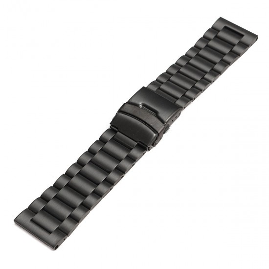 Black Metal Stainless Steel Watch Wrist Band Strap for Fenix 3/HR