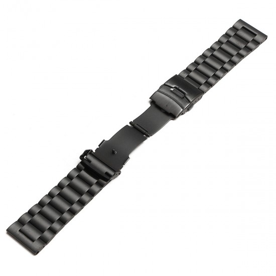 Black Metal Stainless Steel Watch Wrist Band Strap for Fenix 3/HR