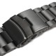 Black Metal Stainless Steel Watch Wrist Band Strap for Fenix 3/HR