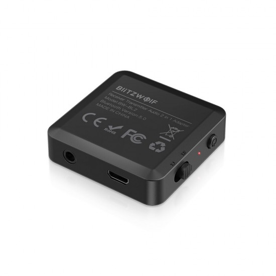 BW-BL2 2 In 1 bluetooth V5.0 Audio Transmitter Receiver Adapter Wireless 3.5mm Aux Audio Adapter For TV PC Speaker Home Sound System BW-BL2 2 In 1 bluetooth V5.0 Audio Transmitter Receiver Adapter Wireless 3.5mm Aux Audio Adapter For TV PC Speaker Home Sound System
