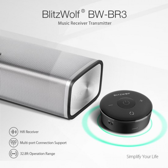 BW-BR3 bluetooth V4.1 Music Receiver Transmitter 3.5mm AUX 2 in 1 Adapter