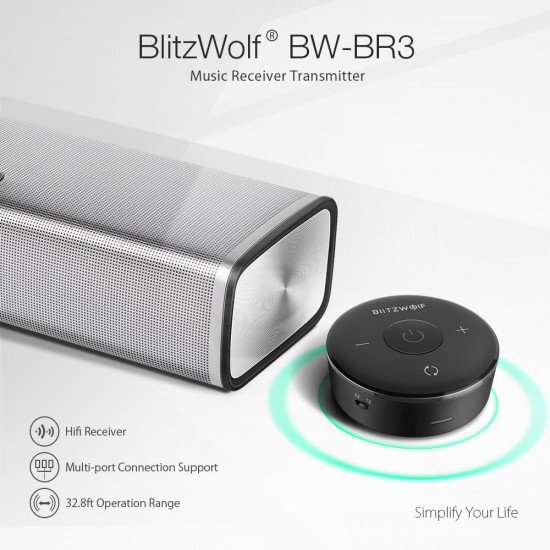BW-BR3 bluetooth V4.1 Music Receiver Transmitter 3.5mm AUX 2 in 1 Adapter BW-BR3 bluetooth V4.1 Music Receiver Transmitter 3.5mm AUX 2 in 1 Adapter