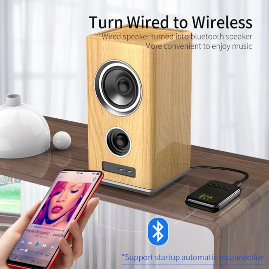 K6 3 In 1 Bluetooth V5.0 FM Audio Transmitter Receiver 3.5mm Aux Wireless Audio Adapter LED Digital Display For TV K6 3 In 1 Bluetooth V5.0 FM Audio Transmitter Receiver 3.5mm Aux Wireless Audio Adapter LED Digital Display For TV