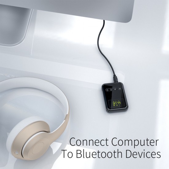 K6 3 In 1 Bluetooth V5.0 FM Audio Transmitter Receiver 3.5mm Aux Wireless Audio Adapter LED Digital Display For TV K6 3 In 1 Bluetooth V5.0 FM Audio Transmitter Receiver 3.5mm Aux Wireless Audio Adapter LED Digital Display For TV