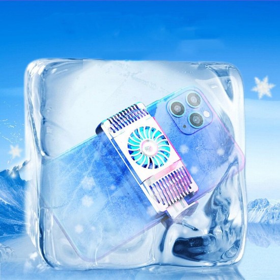 AH-101 Portable Mobile Phone Radiator Semiconductor Rapid Cooling Fan USB Gaming Cooler for 4.0-6.5 inch Mobile Phone